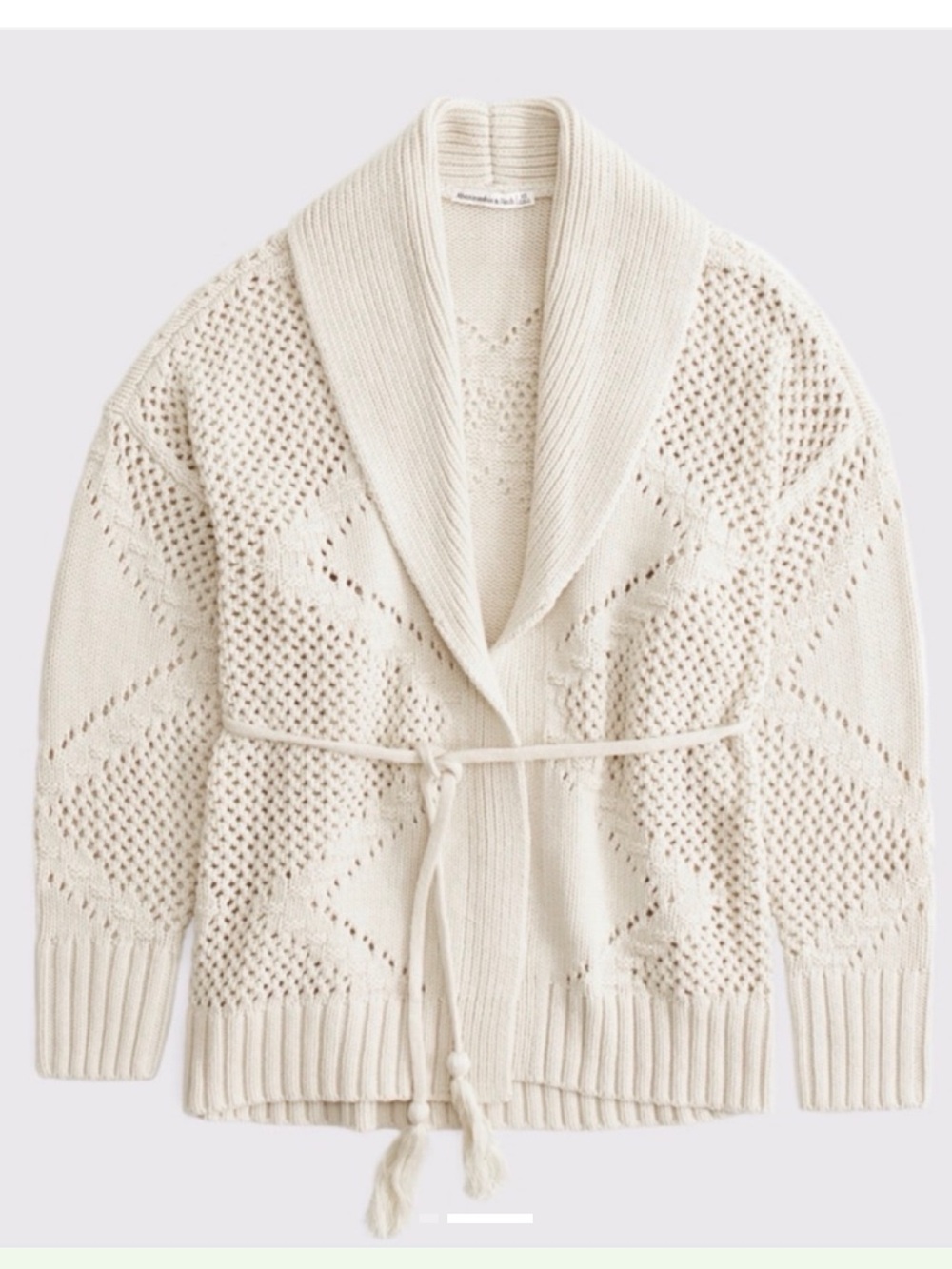 Abercrombie & Fitch Stitch Belted Tie-Waist Cardigan